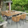 Outdoor courtyard tables and chairs, plastic wood (4)