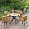 Outdoor courtyard tables and chairs, plastic wood (5)