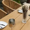 Outdoor courtyard tables and chairs, plastic wood (9)