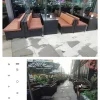 Outdoor furniture rattan sofa Nordic rattan woven sofa (1)~1