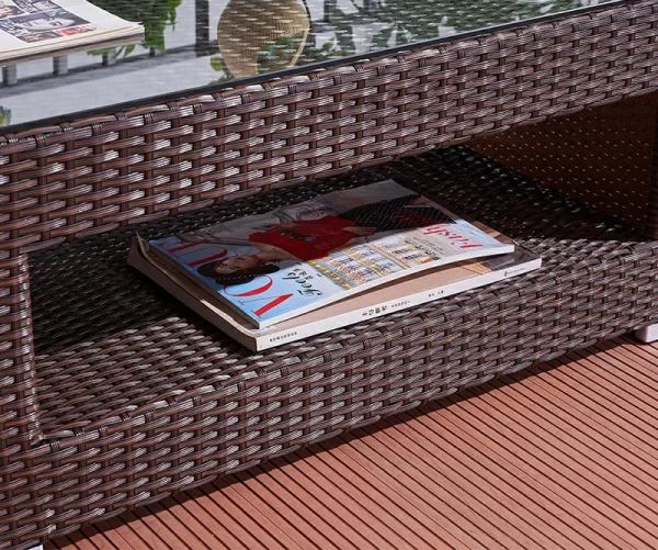 Outdoor furniture rattan sofa Nordic rattan woven sofa (19)