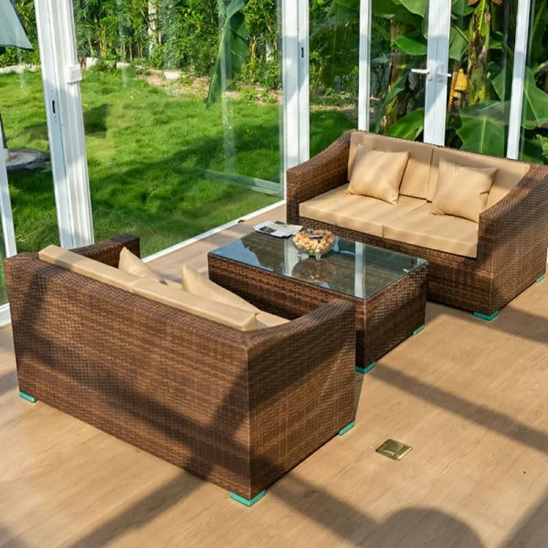 Outdoor furniture rattan sofa Nordic rattan woven sofa (25)