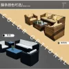 Outdoor furniture rattan sofa Nordic rattan woven sofa (4)