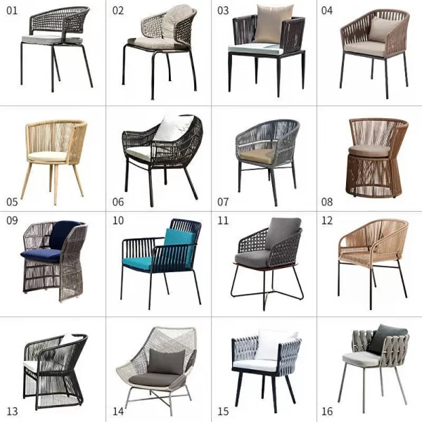 Outdoor furniture woven rattan chair (6)-