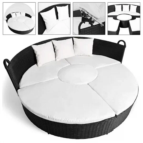 Outdoor leisure pool large round bed (17)