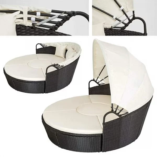 Outdoor leisure pool large round bed (19)