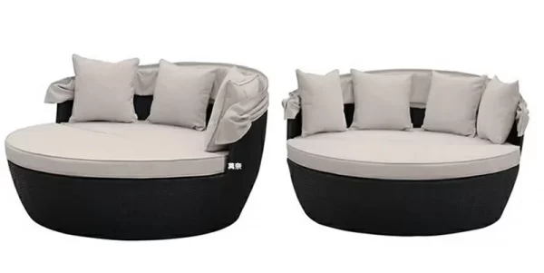 Outdoor leisure pool large round bed (22)