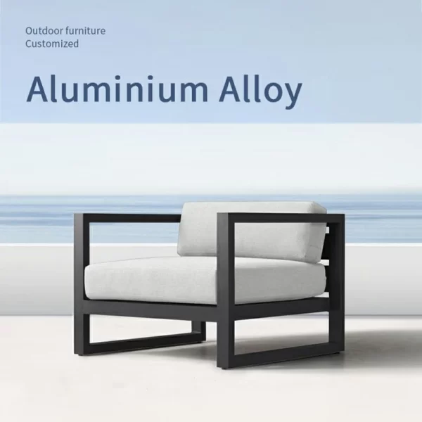 Outdoor leisure sofa, waterproof and sun protection, outdoor villa balcony, (2)