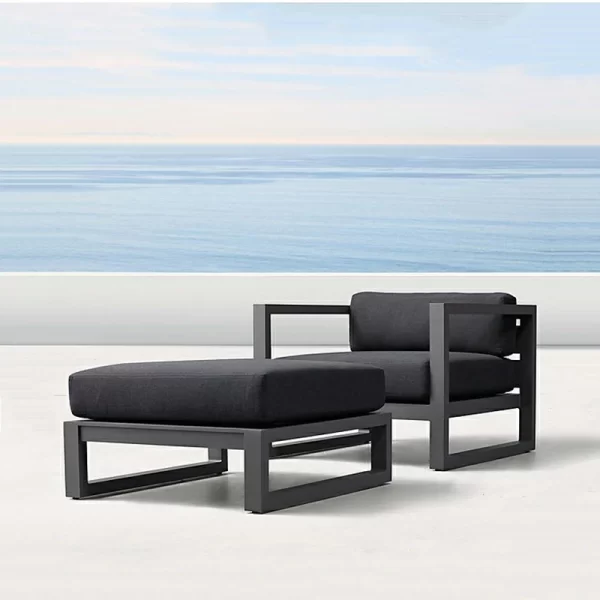 Outdoor leisure sofa, waterproof and sun protection, outdoor villa balcony, (4)