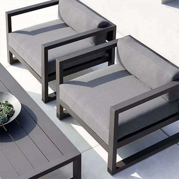 Outdoor leisure sofa, waterproof and sun protection, outdoor villa balcony, (7)