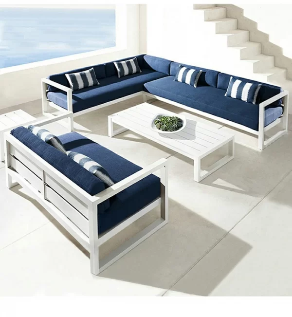 Outdoor leisure sofa, waterproof and sun protection, outdoor villa balcony, (9)