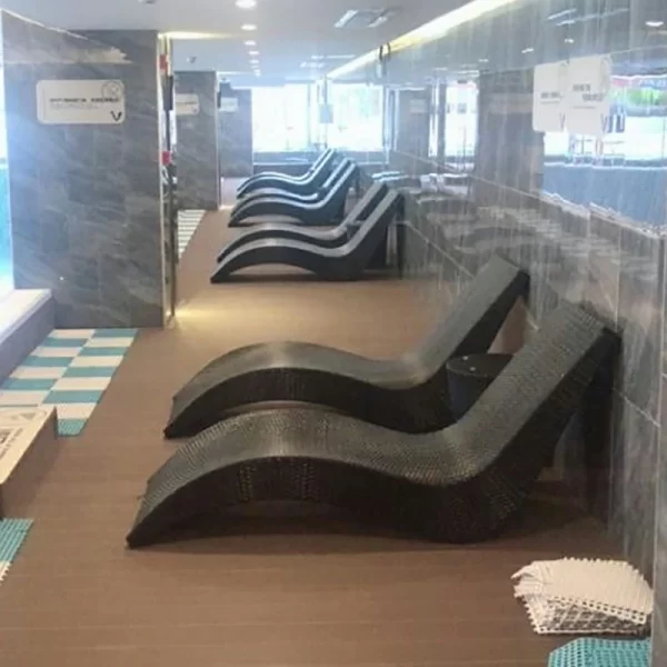 Outdoor lounge chair, rattan chair, nap, leisure bed, single beach chair (6)