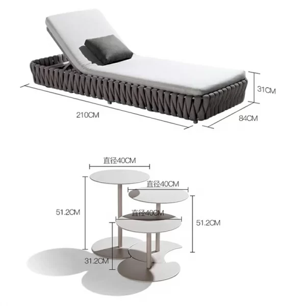 Outdoor outdoor swimming pool lounge chair (10)