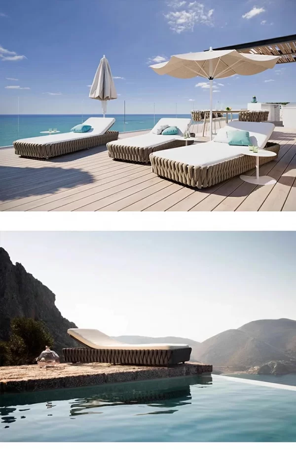 Outdoor outdoor swimming pool lounge chair (8)