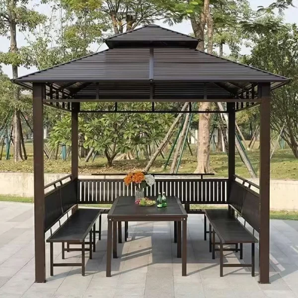 Outdoor pavilions with galvanized ceilings (1)