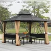 Outdoor pavilions with galvanized ceilings (3)