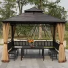 Outdoor pavilions with galvanized ceilings (4)