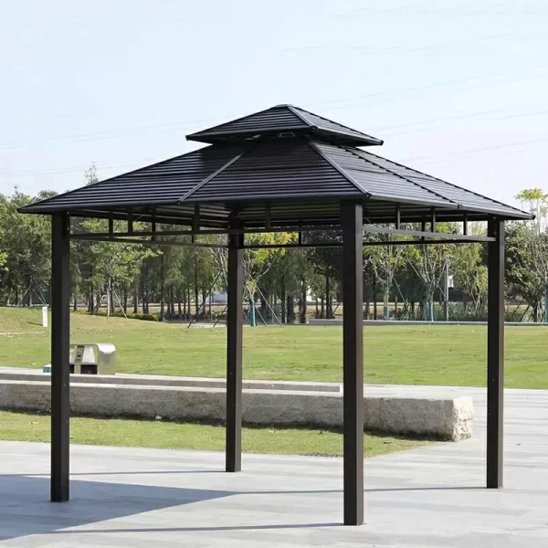 Outdoor pavilions with galvanized ceilings (5)