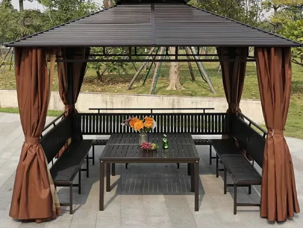 Outdoor pavilions with galvanized ceilings (6)