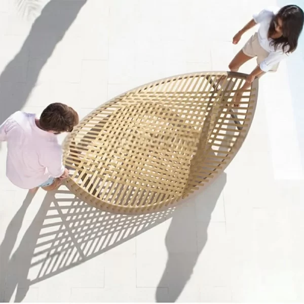 Outdoor scenic area, lying bed, rattan weaving (13)