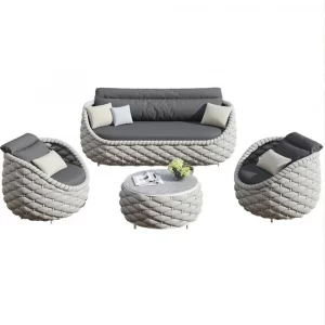 Outdoor sofa Vineyard sofa combination patio outdoor aluminum alloy waterproof sun terrace sofa sunshine room living room