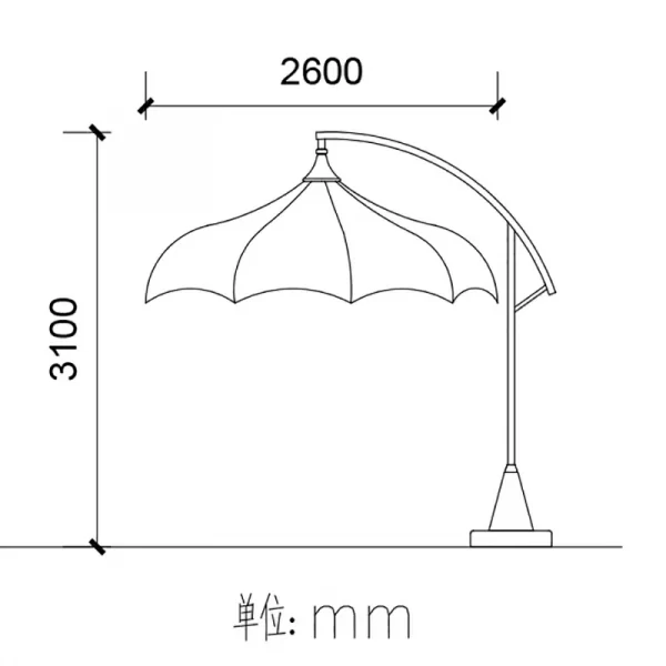 Outdoor sunshade, courtyard, coffee shop (4)