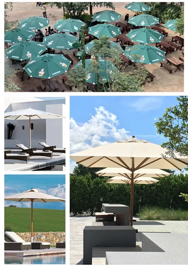 Outdoor sunshade, courtyard, outdoor terrace, center pillar umbrella (7)