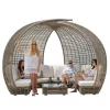 Outdoor swimming pool, bird's nest, rattan woven bed (1)