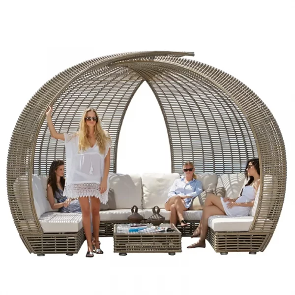 Outdoor swimming pool, bird's nest, rattan woven bed (1)