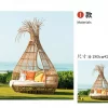 Outdoor swimming pool, bird's nest, rattan woven bed (11)