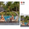 Outdoor swimming pool, bird's nest, rattan woven bed (17)
