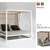 Outdoor swimming pool, bird's nest, rattan woven bed (21)