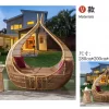 Outdoor swimming pool, bird's nest, rattan woven bed (23)