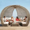 Outdoor swimming pool, bird's nest, rattan woven bed (24)