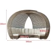 Outdoor swimming pool, bird's nest, rattan woven bed (3)