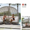 Outdoor swimming pool, bird's nest, rattan woven bed (6)