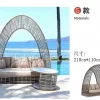 Outdoor swimming pool, bird's nest, rattan woven bed (9)