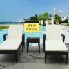 Outdoor swimming pool rattan bed (14)