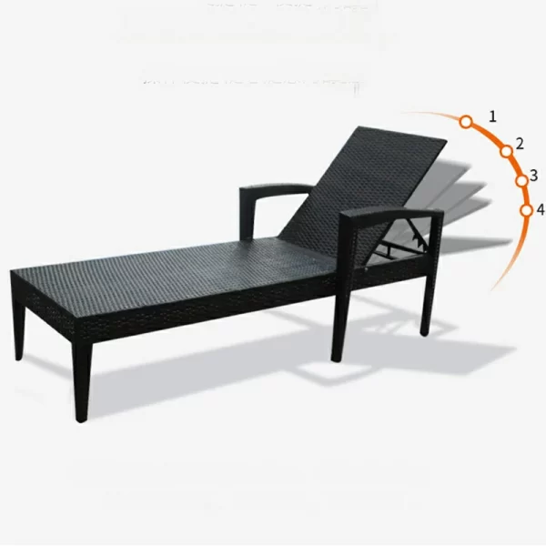 Outdoor swimming pool rattan bed (5)