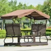 Outdoor swing, hanging chair, powered four person rocking chair (3)