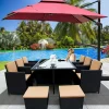 Outdoor table, chair, rattan chair set (14)