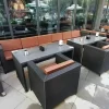 Outdoor table, chair, rattan chair set (2)