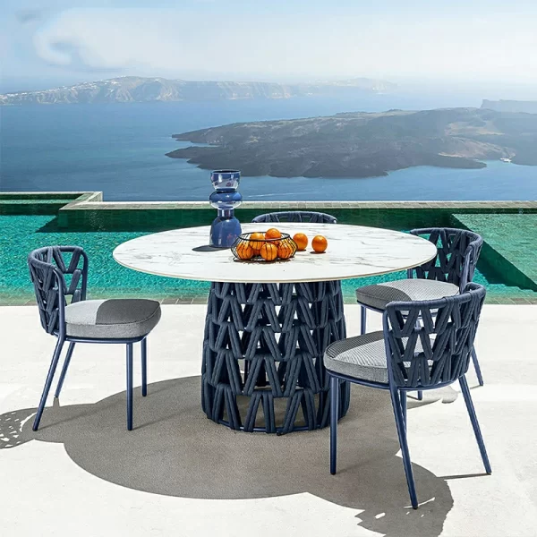 Outdoor tables and chairs, courtyard leisure rattan chairs (2)