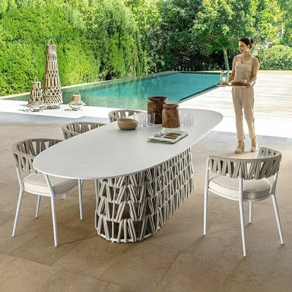 Outdoor tables and chairs, courtyard leisure rattan chairs (5)
