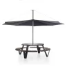 Outdoor tables and chairs with umbrellas, integrated hotel dining tables and chairs (11)