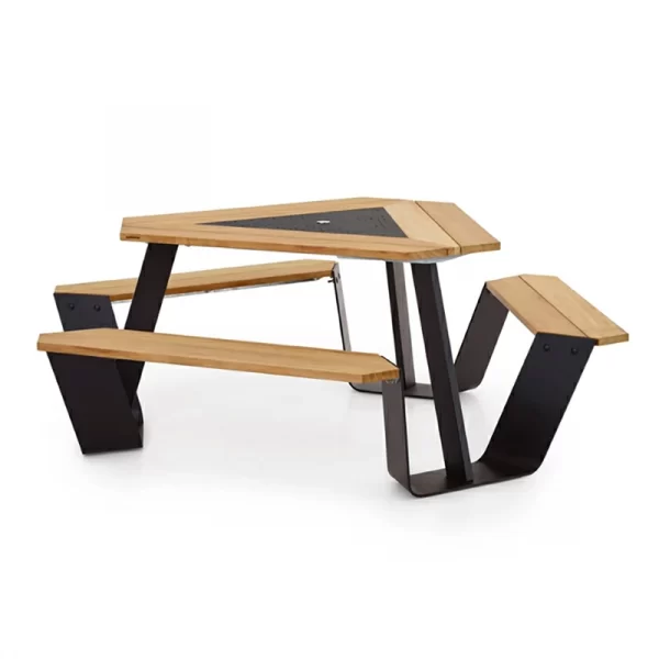 Outdoor tables and chairs with umbrellas, integrated hotel dining tables and chairs (7)