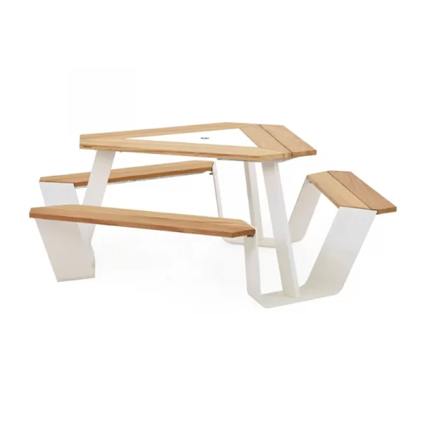 Outdoor tables and chairs with umbrellas, integrated hotel dining tables and chairs (8)