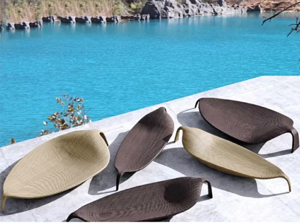 Outdoor vacation, lying bed, lounge chair (2)