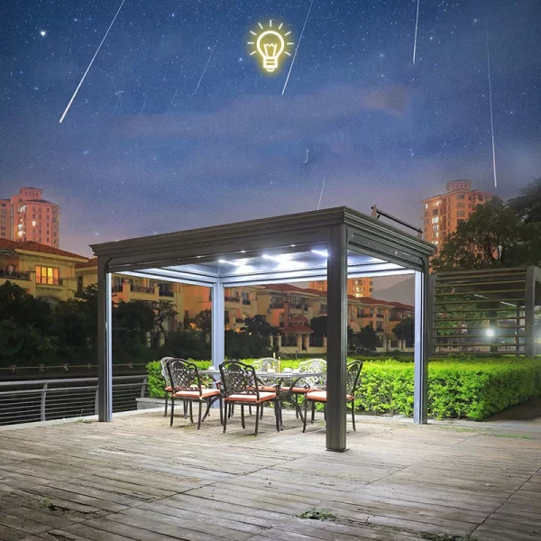 Pavilions, outdoor courtyards, rain shelters, outdoor aluminum alloy pavilions (1)