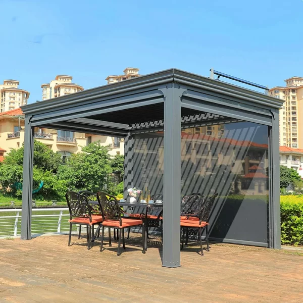 Pavilions, outdoor courtyards, rain shelters, outdoor aluminum alloy pavilions (5)